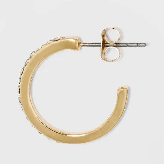 Pave Hoop and Charm Hoop Earring Set 7pc - A New Day&trade; image {1}