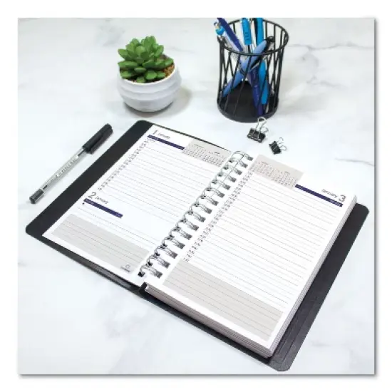 DuraGlobe Daily Planner, 30-Minute Appointments, 8 x 5, Black Soft Cover, 12-Month (Jan to Dec): 2026 image {3}