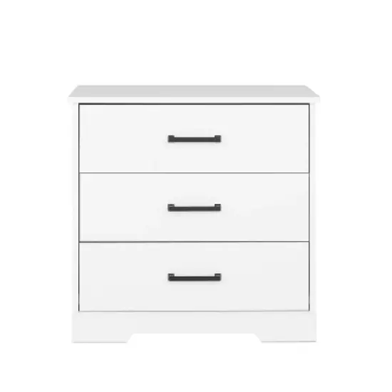 Prepac Rustic Ridge Farmhouse Bedside Nightstand with 3 Drawers image {15}