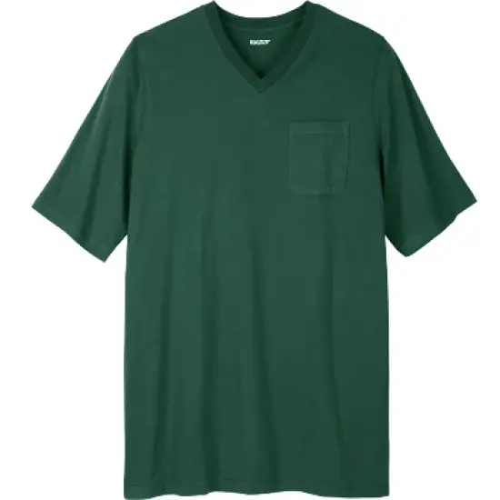 KingSize Men's Big & Tall Shrink-Less&trade; Lightweight Longer-Length V-neck T-shirt image {10}