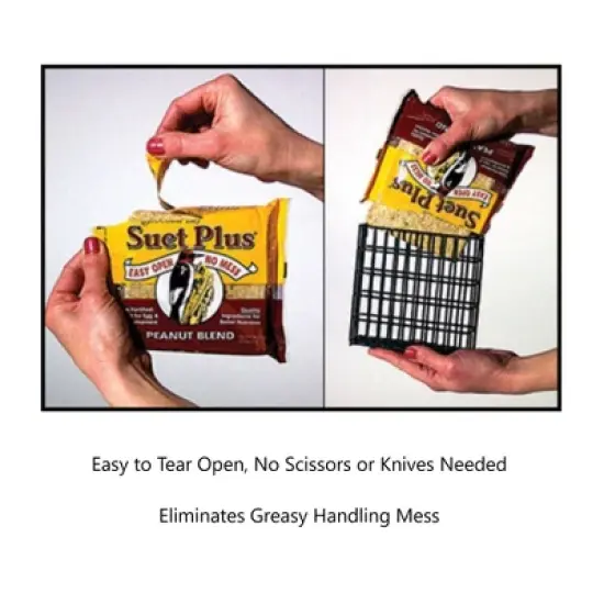 Wildlife Sciences Woodpecker Blend Suet Plus Bird Feed, Melt Resistant Formula, 11oz (Single Cake) image {1}