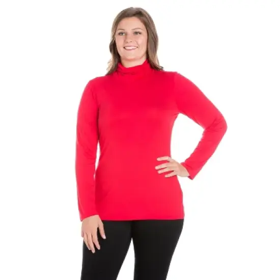 24seven Comfort Apparel Womens Plus Size Classic Long Sleeve Turtleneck image {9}