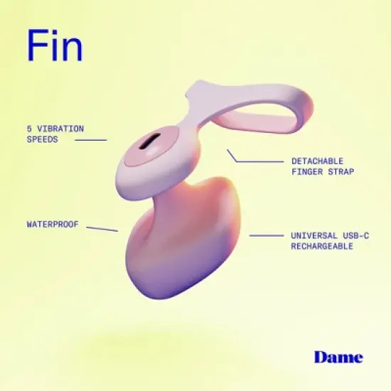 Dame Fin Finger Vibrator - Quartz image {5}