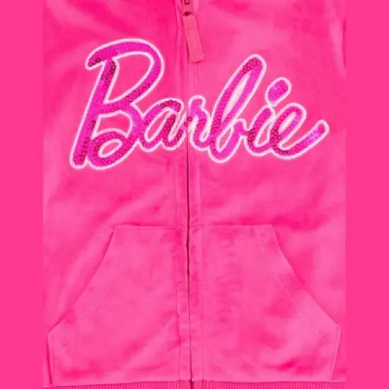 Barbie Girls Zip Up Hoodie and Pants Outfit Set Toddler to Big Kid image {3}
