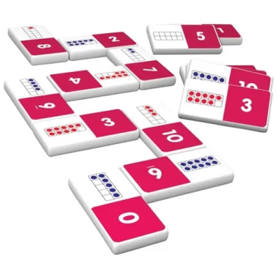 Junior Learning Ten Frame and First Words Dominoes Game Set - 56 Dominoes image {3}