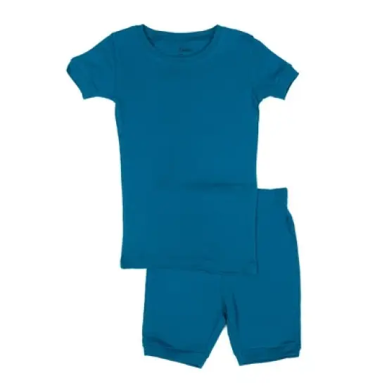 Leveret Kids Two Piece Cotton Solid Short Pajamas image {8}