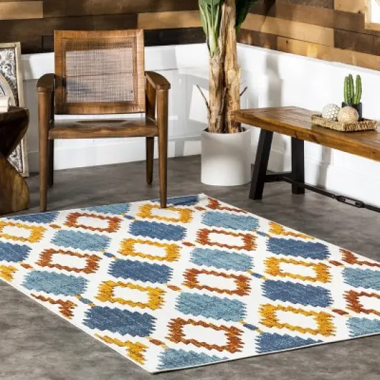 nuLOOM Marcela Geometric Indoor/Outdoor Patio Area Rug image {1}