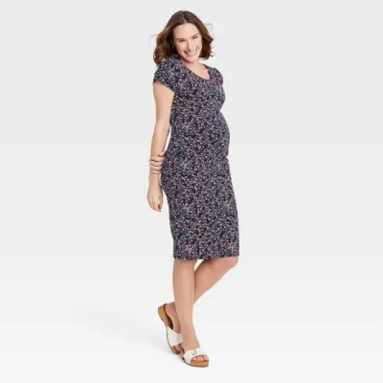 Short Sleeve T-Shirt Midi Maternity Dress - Isabel Maternity by Ingrid & Isabel&trade; image {2}