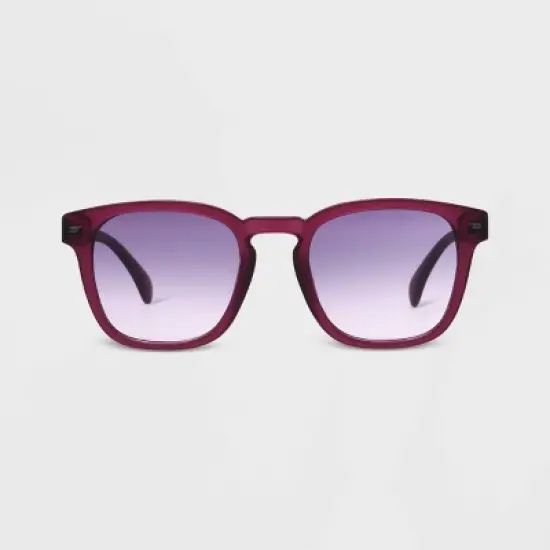Women's Shiny Plastic Square Sunglasses with Gradient Lenses - Universal Thread&trade; image {2}