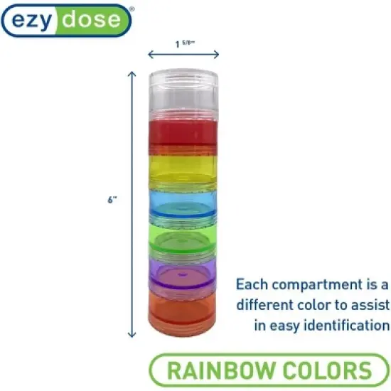 Ezy Dose 7-Day Stackable Pill Reminder Multicolor image {2}