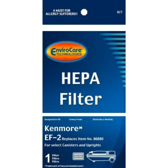Kenmore CANISTER HEPA FILTERS #86880 3Pk image {2}
