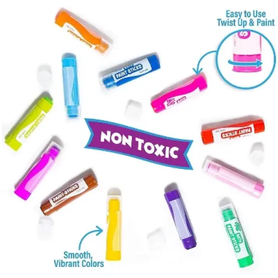 Tub Works Bath Paint Sticks Bath Toy, 12 Count image {5}