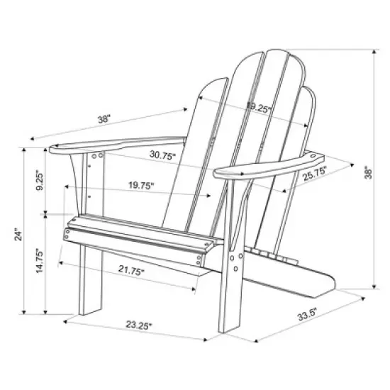 Adirondack Chair - Linon image {9}