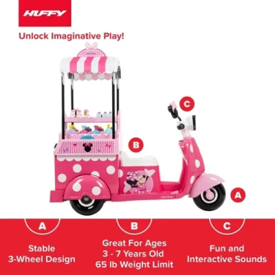 Huffy Disney Minnie Mouse Bakery Cart Battery Ride-On - 6V - Age 3+ - Pink image {20}