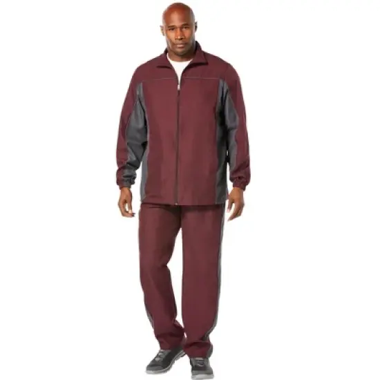 KingSize Men's Big & Tall Long Sleeve Colorblock Tracksuit image {5}