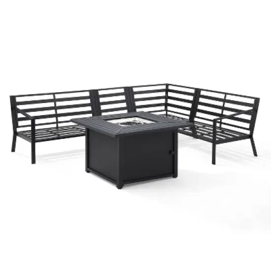 5pc Clark Outdoor Steel Fire Pit Set - Crosley
 image {6}