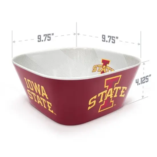 NCAA Iowa State Cyclones Serving Bowl: Melamine Rounded Square Tableware image {3}