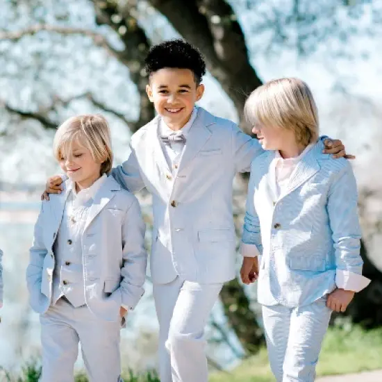 Hope & Henry Boys' Linen Suit Jacket, Infant image {3}