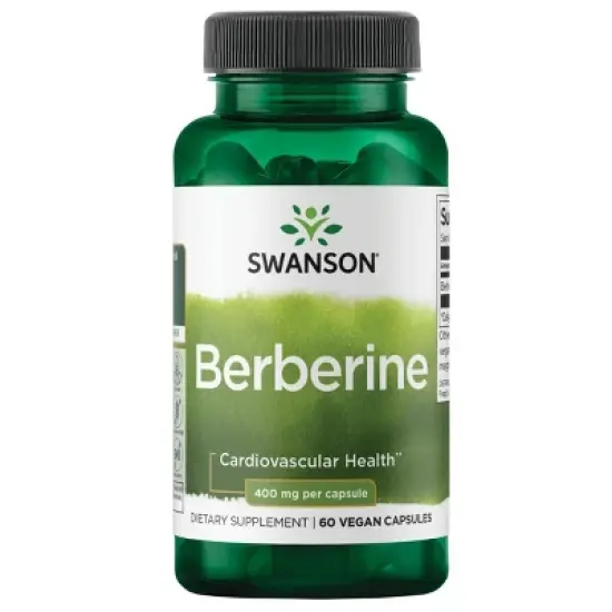 Swanson Berberine Herbal Supplement, Promotes Healthy Cholesterol & Glucose Levels, Helps Support Weight Management, 400 mg (60 Capsules) image {6}