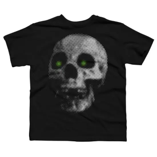 Boy's Design By Humans Giant Halloween Skull By robotface T-Shirt image {4}