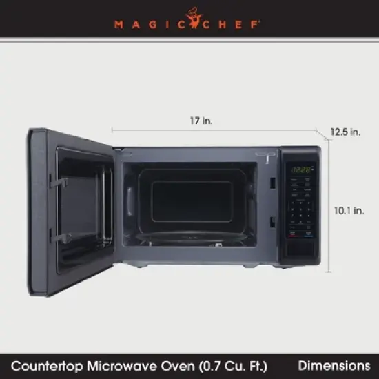 Magic Chef 0.9 Cubic Feet Stainless Countertop Microwave Oven image {1}