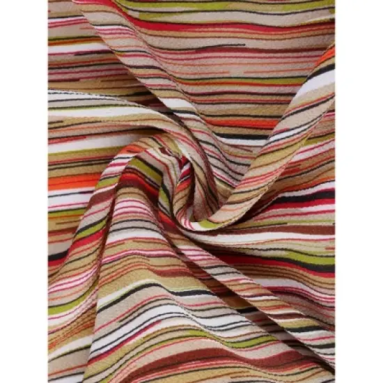 Agnes Orinda Women's Plus Size Boho Palazzo Lounge Wide Leg Pants with Elastic Waist and Stripe image {5}