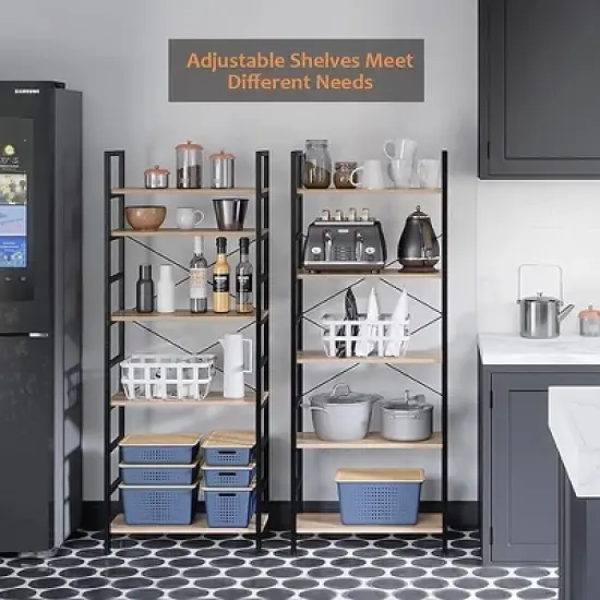 Bestier 5 Tier Adjustable Multifunctional Storage Display Bookcase 26 Inch image {3}