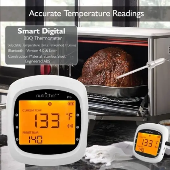 NutriChef Bluetooth Wireless BBQ Digital Thermometer image {2}