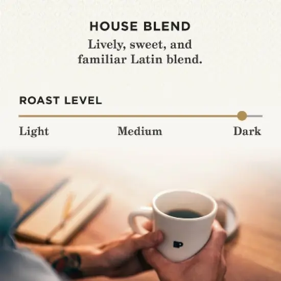 Peet's House Blend Dark Roast Ground Coffee - 10.5oz image {2}