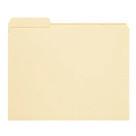 Smead File Folders, Reinforced 1/3-Cut Tab Left Position, Letter Size, Manila, 100 Per Box (10335) image {3}