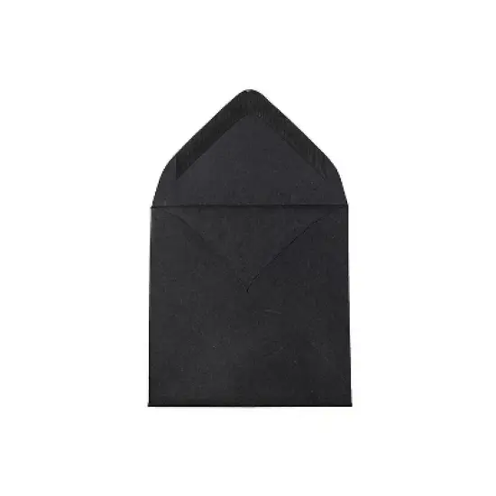JAM Paper 3.125 x 3.125 Mini Square Invitation Envelopes Black Linen V01200I image {1}