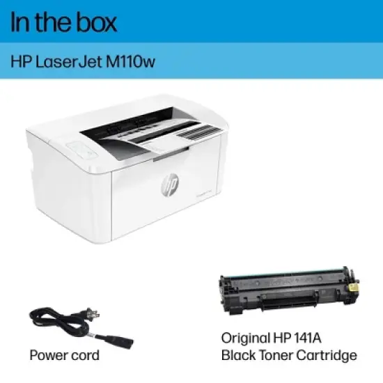 HP LaserJet M110w Wireless Black and White Laser Printer (7MD66F image {3}