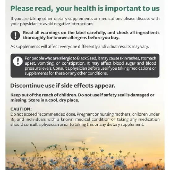 Black Seed Oil + DHA Liquid Capsules, Cold-Pressed Nigella Sativa with Omega 3 DHA for Full Body Wellness & Brain Support, Health's Harmony, 60ct image {6}