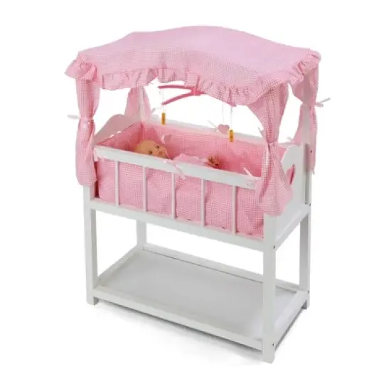 Badger Basket Doll Canopy Crib with Mobile & Storage Bins image {6}