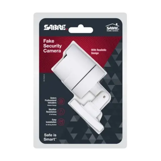 Sabre Fake Security Camera: Indoor & Outdoor Home Security Accessory, Adjustable Mount, White, Requires 2 AA Batteries image {5}
