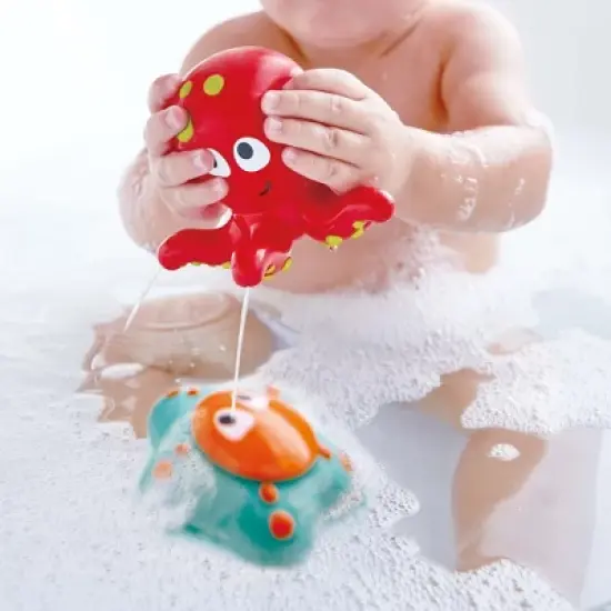 Hape Ocean Floor Squirters: Octopus & Starfish Bath Toy Set, 18mo+ image {3}
