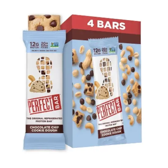Perfect Bar Chocolate Chip Cookie Dough Refrigerated Protein Bars - 8.7oz/4ct image {14}
