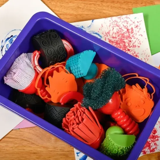 READY 2 LEARN Smudge 'N' Roll Paint & Dough Tools, Set of 18 image {4}