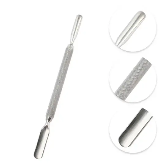 Unique Bargains Multi-function Cuticle Pusher 5.39" Length Silver Tone 1 Pc image {2}