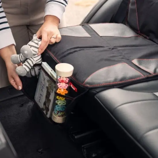 Diono Super Mat 3-Pack Car Seat Protector for Infant Car Seat, Booster Seat, Pets, 3 Storage Pockets image {2}