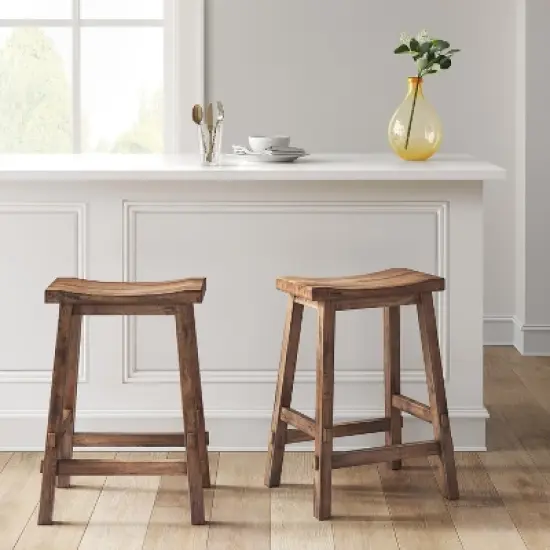 Halifax Farmhouse Wood Counter Height Barstool - Threshold&trade; image {1}