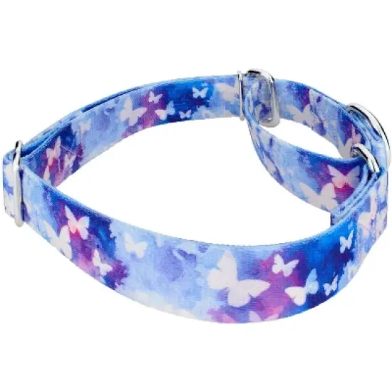 Country Brook Petz - Watercolor Butterflies Martingale Dog Collar image {2}