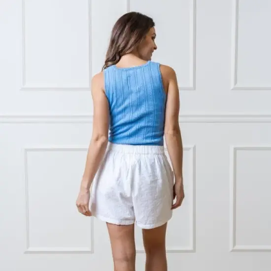 Hope & Henry Womens' Organic Cotton Eyelet Skort image {2}