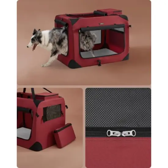 Feandrea 36 Inches Collapsible Soft Dog Crate | Portable Travel Crate for Dogs 50-70 lb | Indoor/Outdoor Use image {6}