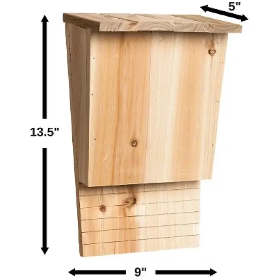 Evergreen Natural Wooden Bat House image {1}