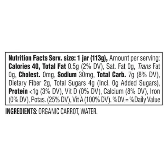 Happy Baby Organics Clearly Crafted Stage 1 Carrots Jar - 4oz image {5}