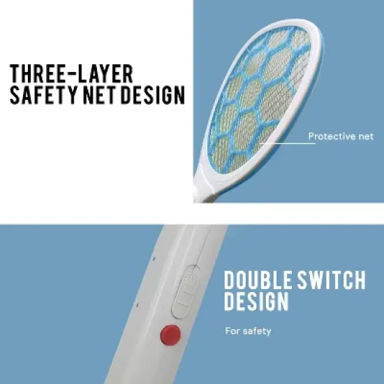 Dartwood Portable Bug Zapper, USB Rechargeable and Battery Powered Mosquito Killer, Insect Trap and Fly Swatter image {1}