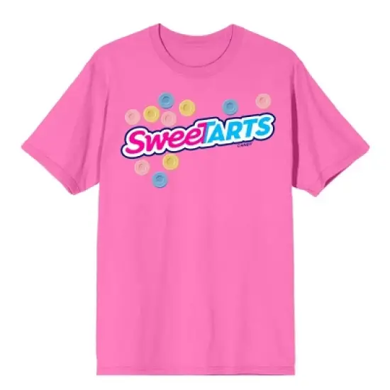 SweeTARTS Logo Crew Neck Short Sleeve Neon Pink Men's T-shirt image {7}