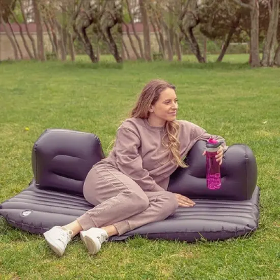 Zone Tech Inflatable Car Travel Air Mattress Back Seat Car blow up camping Bed with 2 Pillows and Pump kit Universal for Car SUV or Truck image {5}