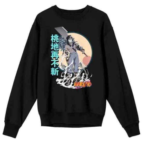 Naruto Classic Zabuza Momochi Men's Black Long Sleeve Sweatshirt image {3}